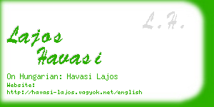 lajos havasi business card